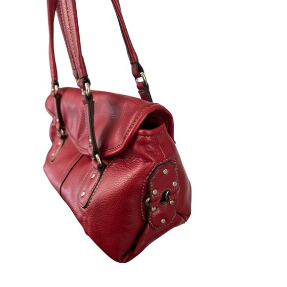 Vintage Y2K Relic by Fossil Red Vegan Leather Shoulder Bag Handbag - Picture 4 of 9